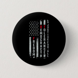 Badge Rond 5 Cm Liberté Démocratie Tolérance Justice Toutes les rè