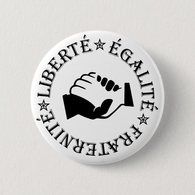 Badge Rond 5 Cm Liberté, égalité, fraternité (Devant)