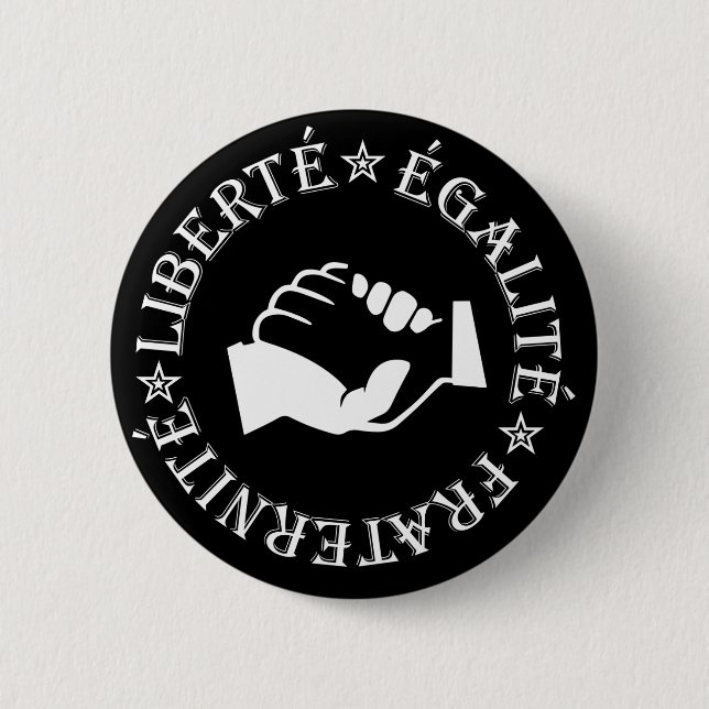 Badge Rond 5 Cm Liberté, égalité, fraternité (Devant)