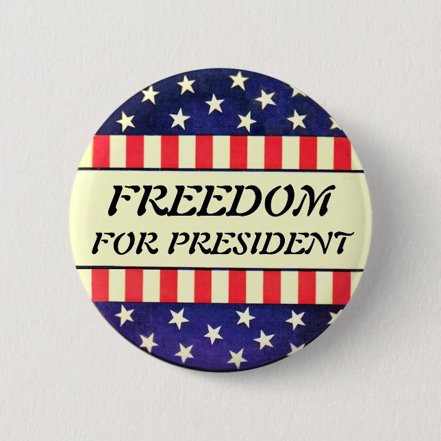 Badge Rond 5 Cm Liberté pour le bouton de président (Devant)