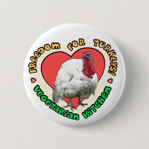 Badge Rond 5 Cm Liberté pour les dindes !