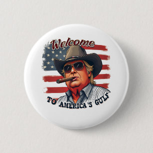 Badge Rond 5 Cm Liberté pour Trump américain du Golfe