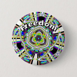 Badge Rond 5 Cm Liberté ( vous pouvez changer les mots )