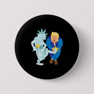 Badge Rond 5 Cm Liberty lance la démo anti-Donald de Trump 2020