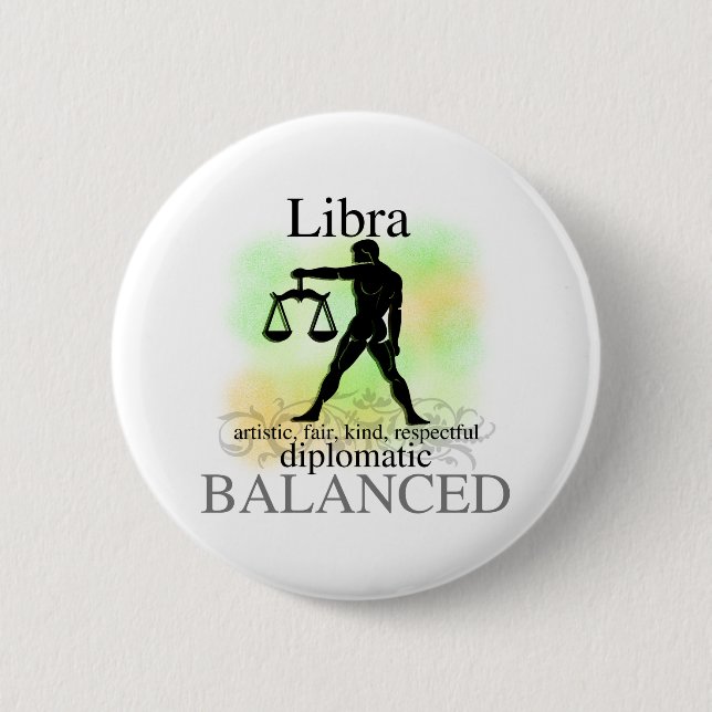 Badge Rond 5 Cm Libra À propos de vous (Devant)