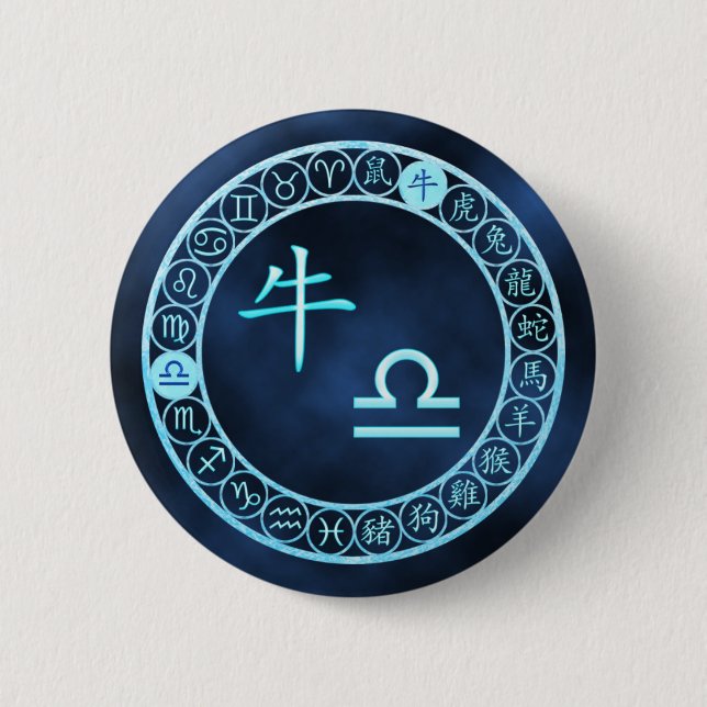 Badge Rond 5 Cm Libra/Ox (Devant)