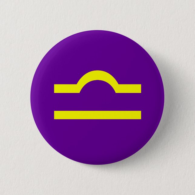 BADGE ROND 5 CM LIBRA, SIGNE ZODIATIQUE (Devant)