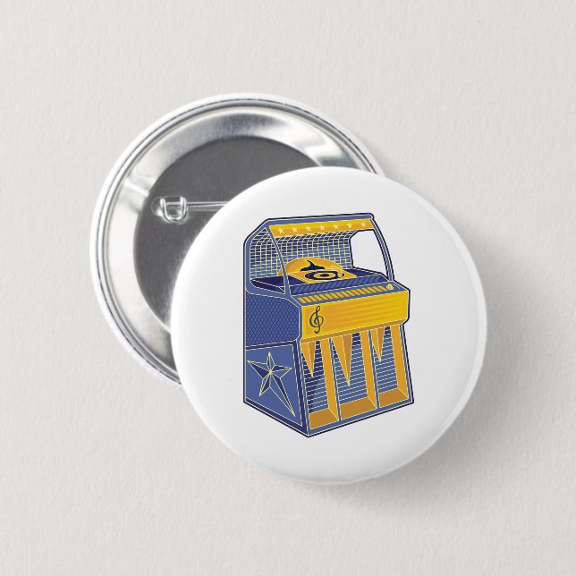 Badge Rond 5 Cm Librairie rétro (Devant & derrière)