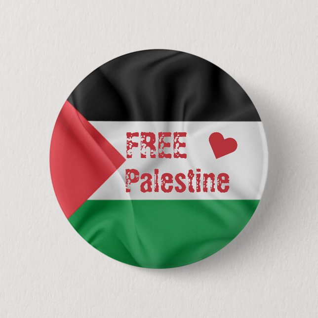 Badge Rond 5 Cm Libre la Palestine  (Devant)