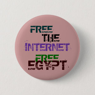 BADGE ROND 5 CM LIBRE L'INTERNET GRATUIT EGYPTE