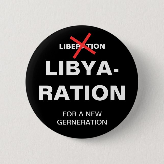 BADGE ROND 5 CM LIBYE-RAISON POUR UNE NOUVELLE GÉNÉRATION (Devant)