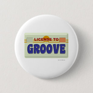 Badge Rond 5 Cm Licence pour Groove Fun Logo Design