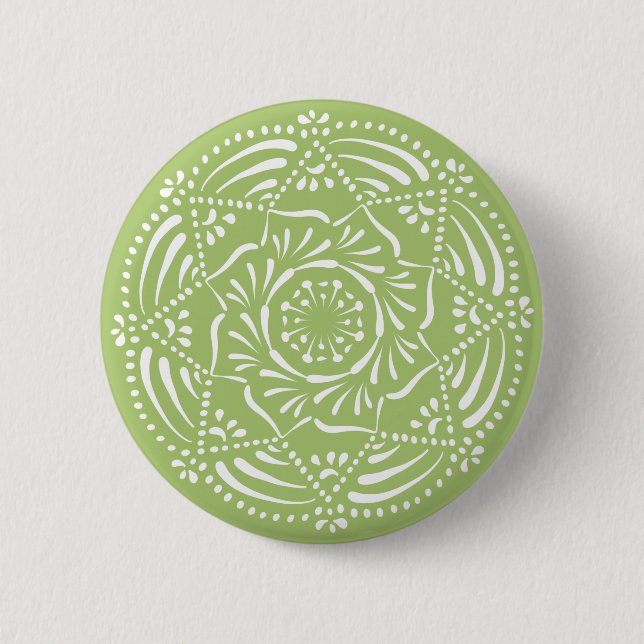 Badge Rond 5 Cm Lichen Mandala (Devant)