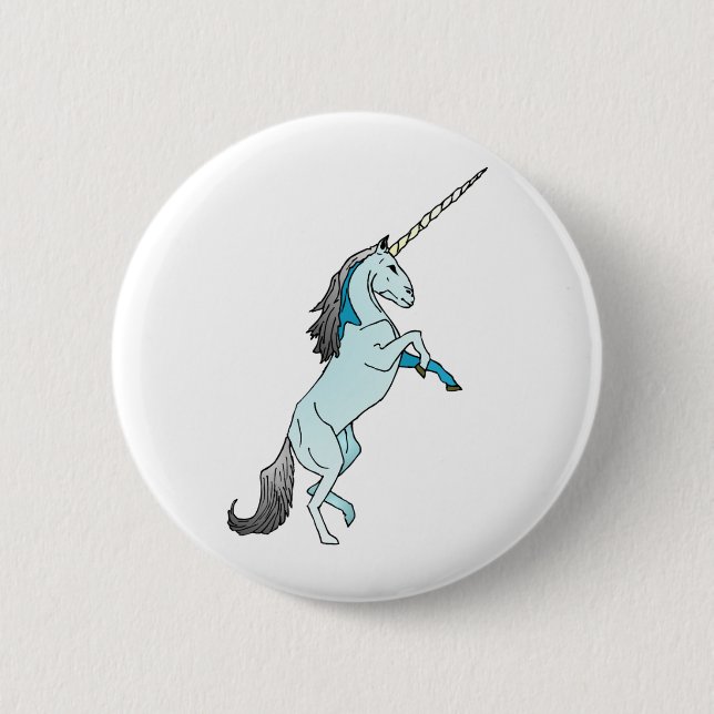 Badge Rond 5 Cm Licorne (Devant)