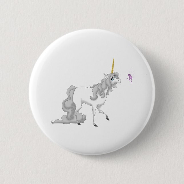 Badge Rond 5 Cm Licorne (Devant)