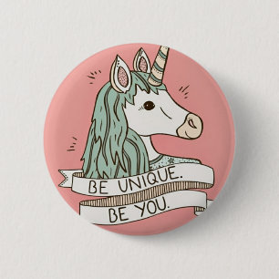 Badge Rond 5 Cm Licorne Button 5,7 cm