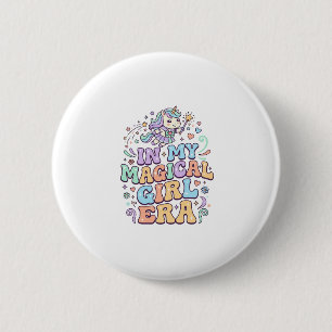 Badge Rond 5 Cm Licorne Dans Mon Ère Magical Girl Kawaii Autocolla