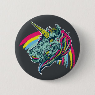 Badge Rond 5 Cm Licorne de zombi