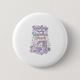 Badge Rond 5 Cm Licorne lisant dans mon coin licorne T-shirt paste