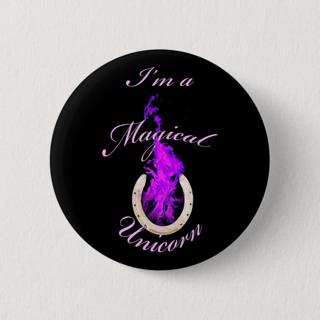Badge Rond 5 Cm Licorne magique 02 (Devant)