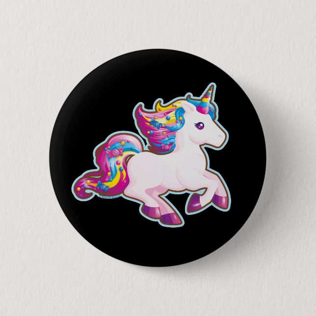 Badge Rond 5 Cm Licorne magique de sucrerie de Kawaii (Devant)