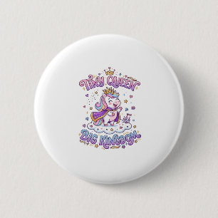 Badge Rond 5 Cm Licorne Petite Reine Grand Royaume Idée Cadeau Aut