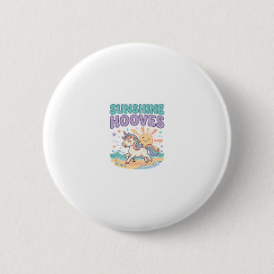 Badge Rond 5 Cm Licorne Sabots de Soleil Tee Graphique Tendance De
