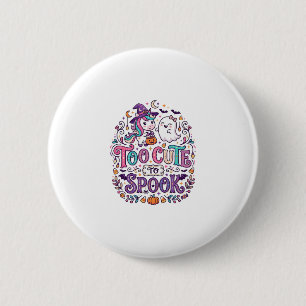 Badge Rond 5 Cm Licorne trop mignonne pour effrayer l'art coloré d
