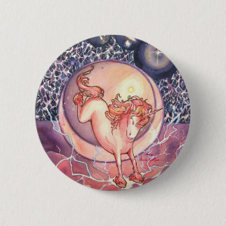 Badge Rond 5 Cm Licorne, univers