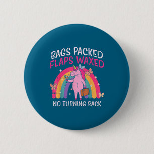Badge Rond 5 Cm Licorne Vacances Drôles Inappropriées Valise Faite