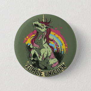 Badge Rond 5 Cm licorne zombie