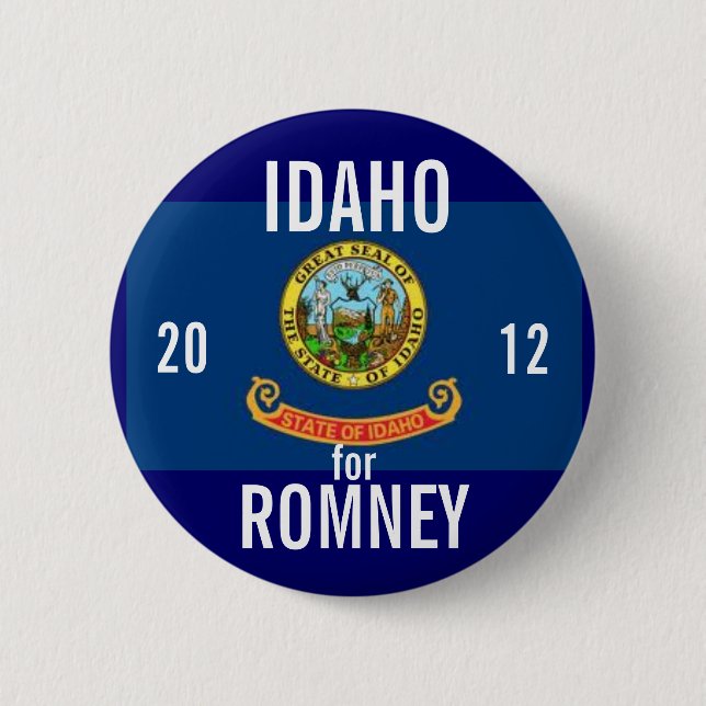 Badge Rond 5 Cm L'Idaho pour Romney 2012 (Devant)