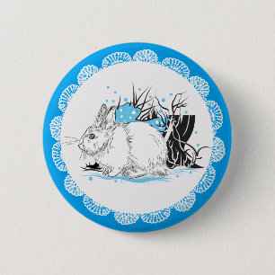 Badge Rond 5 Cm Lièvre