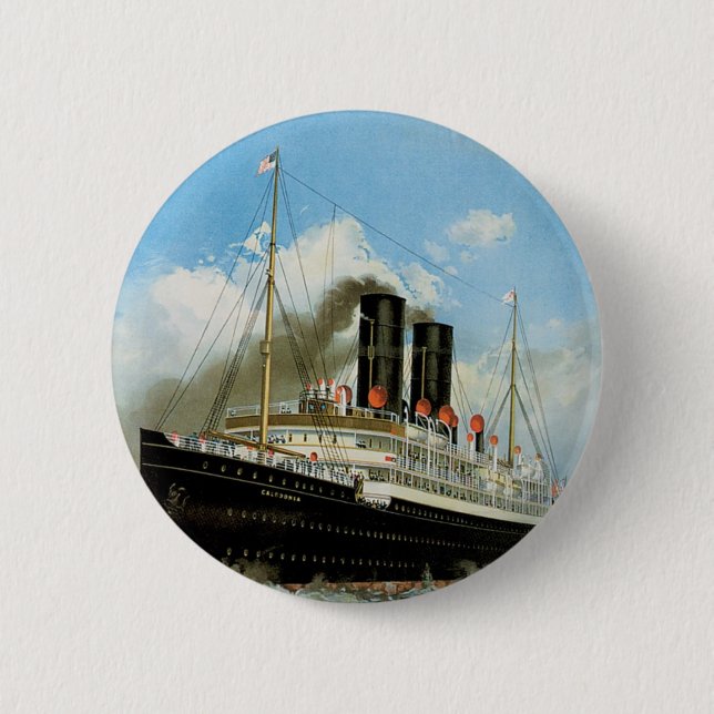 Badge Rond 5 Cm Ligne Ancre (Devant)