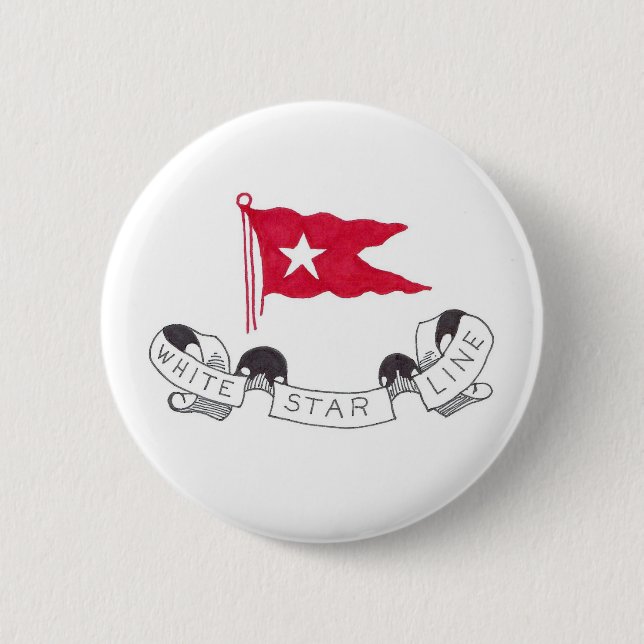 Badge Rond 5 Cm Ligne blanche d'étoile - bouton (Devant)