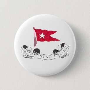 Badge Rond 5 Cm Ligne blanche d'étoile - bouton