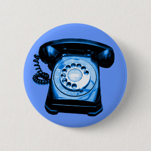 Badge Rond 5 Cm Ligne bleue