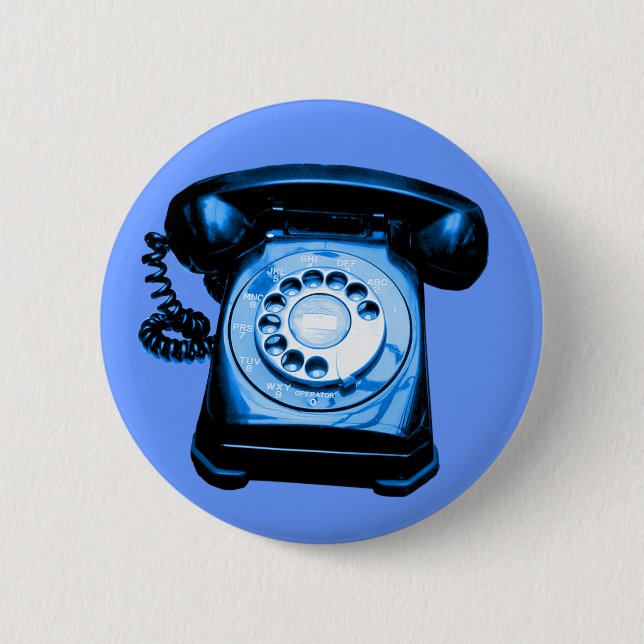 Badge Rond 5 Cm Ligne bleue (Devant)