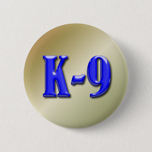 Badge Rond 5 Cm Ligne bleue mince