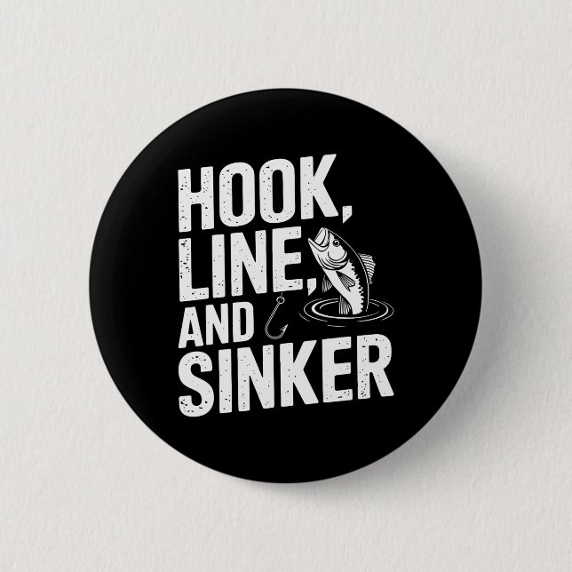 Badge Rond 5 Cm Ligne De Crochet Et Plaisir De Sinker Pour Les Ama (Devant)