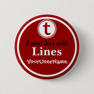 Badge Rond 5 Cm Lignes bouton - conception 1 (rouge)