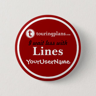 Badge Rond 5 Cm Lignes bouton - conception 2 (rouge)