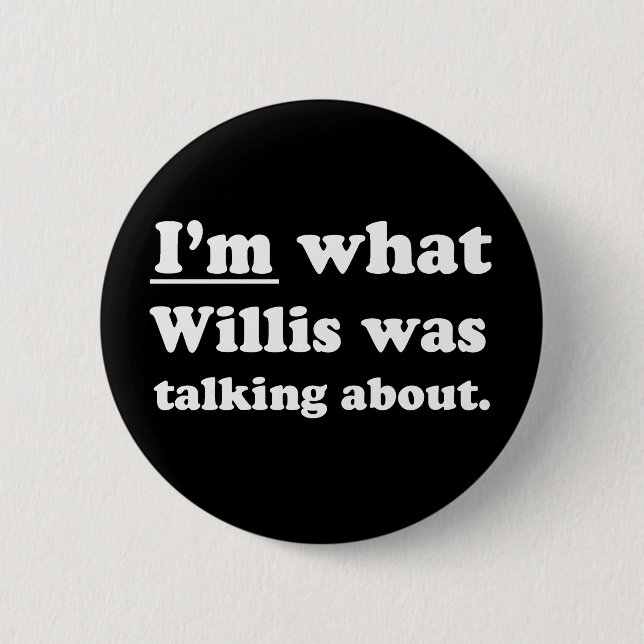 Badge Rond 5 Cm Lignes de collecte - IM QUEL WILLIS PARLAIT de .JP (Devant)