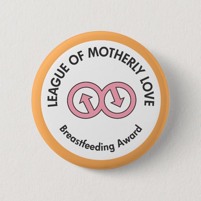 Badge Rond 5 Cm Ligue de bouton maternel d'amour (Devant)