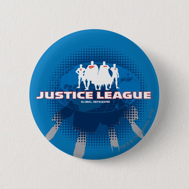 Badge Rond 5 Cm Ligue de la justice pour les défenseurs mondiaux (Devant)