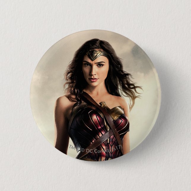 Badge Rond 5 Cm Ligue de la justice| Wonder Woman On Battlefield (Devant)