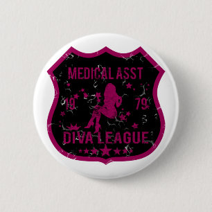 Badge Rond 5 Cm Ligue Médicale de diva d'Asst