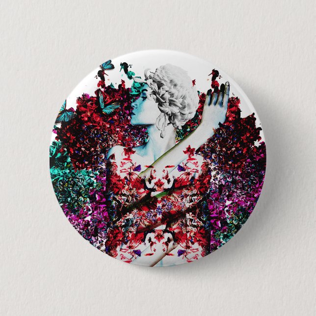 Badge Rond 5 Cm Like Flowering Flowers (Devant)