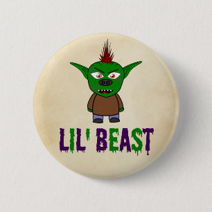 Badge Rond 5 Cm Lil' Beast Driving Police Goblin Halloween