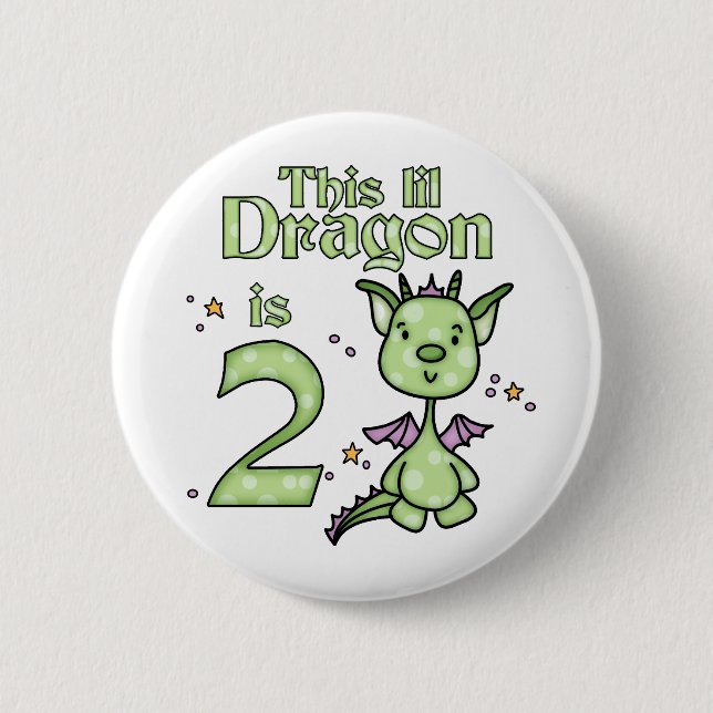 Badge Rond 5 Cm Lil Dragon 2e anniversaire (Devant)